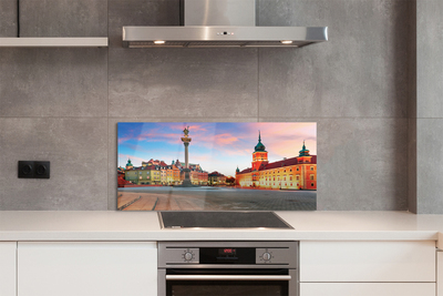 Painel de vidro Nascer do sol em Varsóvia, Cidade Velha