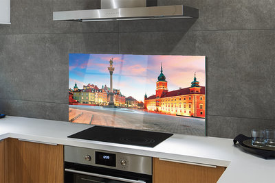 Painel de vidro Nascer do sol em Varsóvia, Cidade Velha