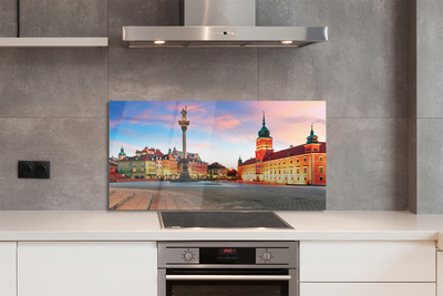 Painel de vidro Nascer do sol em Varsóvia, Cidade Velha