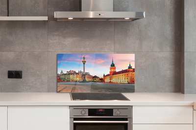 Painel de vidro Nascer do sol em Varsóvia, Cidade Velha