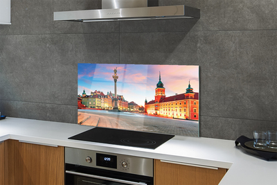 Painel de vidro Nascer do sol em Varsóvia, Cidade Velha