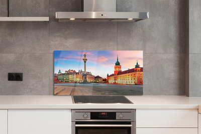 Painel de vidro Nascer do sol em Varsóvia, Cidade Velha