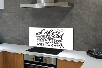 Painel de vidro Letras motivacionais marrons