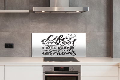 Painel de vidro Letras motivacionais marrons