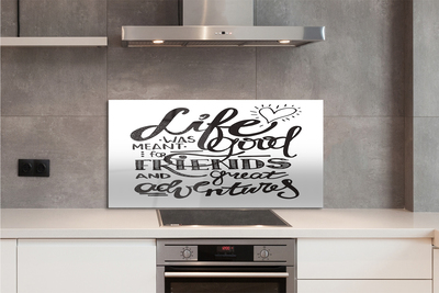 Painel de vidro Letras motivacionais marrons