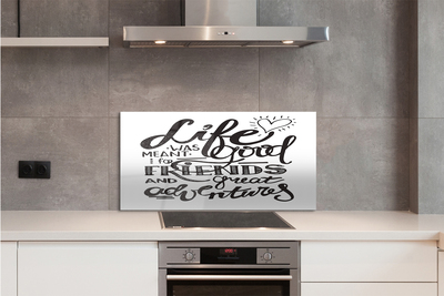 Painel de vidro Letras motivacionais marrons