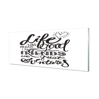 Painel de vidro Letras motivacionais marrons