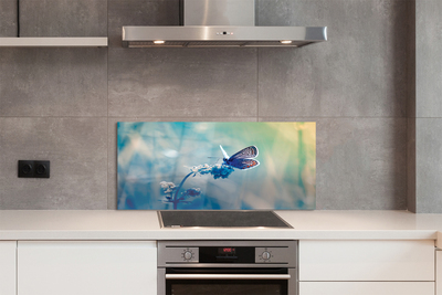 Painel de vidro Borboleta colorida