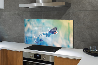 Painel de vidro Borboleta colorida