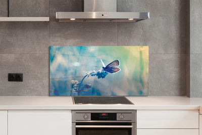 Painel de vidro Borboleta colorida