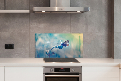 Painel de vidro Borboleta colorida