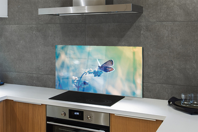 Painel de vidro Borboleta colorida