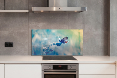 Painel de vidro Borboleta colorida