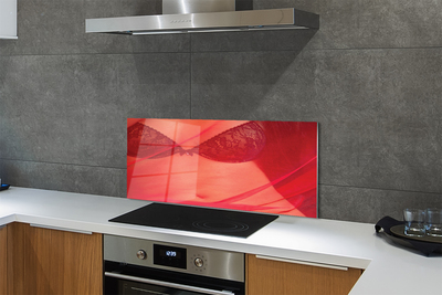 Painel de vidro Mulher sob tule vermelho