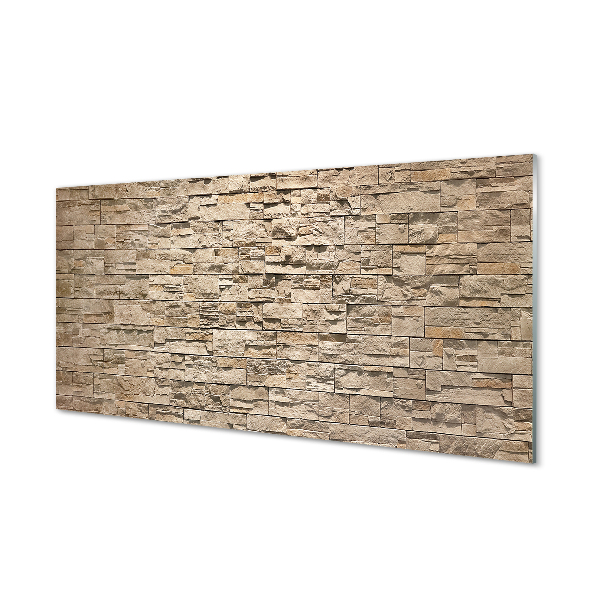 Painel de vidro parede de tijolos de pedra