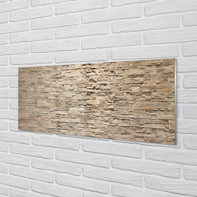 Painel de vidro parede de tijolos de pedra