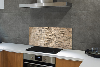 Painel de vidro parede de tijolos de pedra