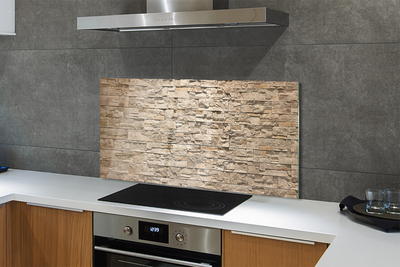 Painel de vidro parede de tijolos de pedra