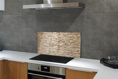 Painel de vidro parede de tijolos de pedra