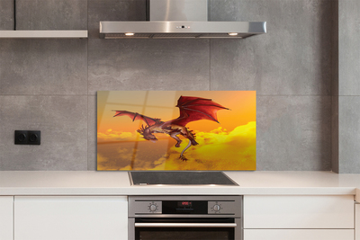 Painel de vidro Céu de dragão de nuvens