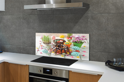 Painel de vidro Bolo de flor de ovo