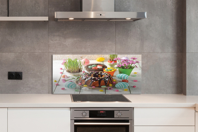 Painel de vidro Bolo de flor de ovo