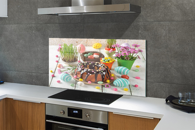 Painel de vidro Bolo de flor de ovo