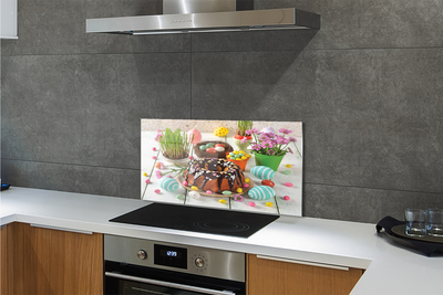 Painel de vidro Bolo de flor de ovo