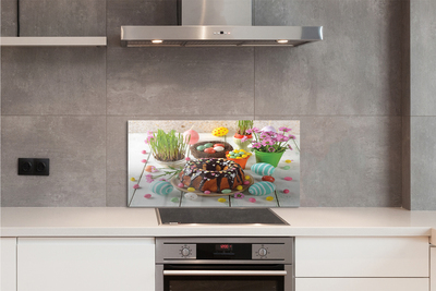 Painel de vidro Bolo de flor de ovo