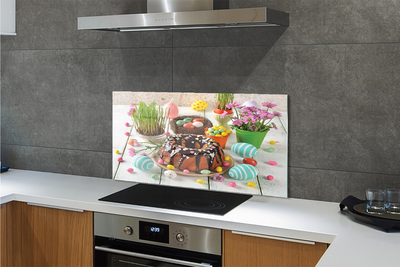 Painel de vidro Bolo de flor de ovo