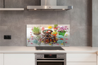 Painel de vidro Bolo de flor de ovo