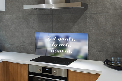 Painel de vidro Letras brancas