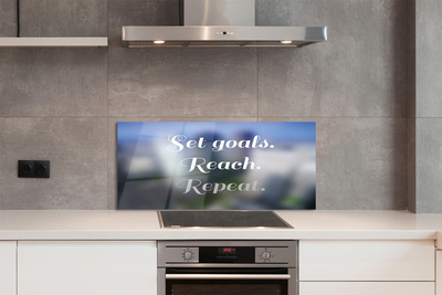 Painel de vidro Letras brancas