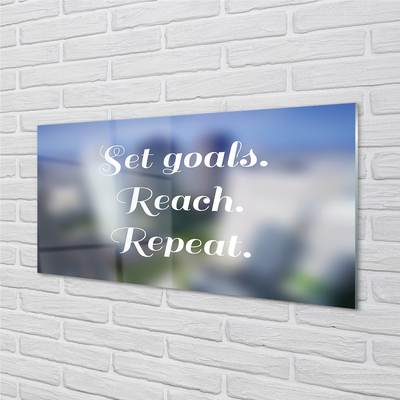 Painel de vidro Letras brancas