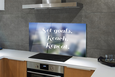 Painel de vidro Letras brancas