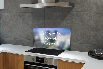 Painel de vidro Letras brancas