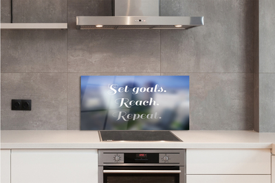 Painel de vidro Letras brancas