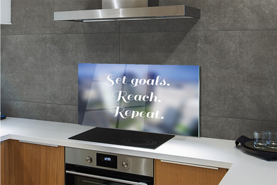 Painel de vidro Letras brancas