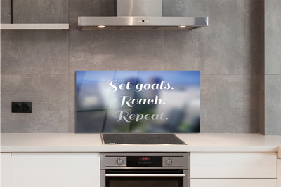 Painel de vidro Letras brancas