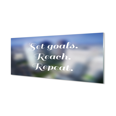 Painel de vidro Letras brancas