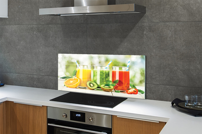Painel de vidro Smoothies de morango e kiwi