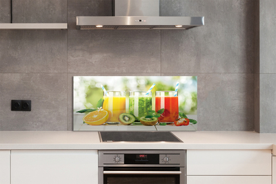 Painel de vidro Smoothies de morango e kiwi