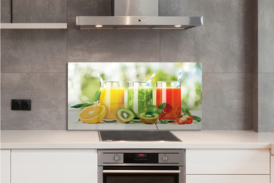 Painel de vidro Smoothies de morango e kiwi