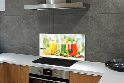 Painel de vidro Smoothies de morango e kiwi