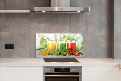 Painel de vidro Smoothies de morango e kiwi