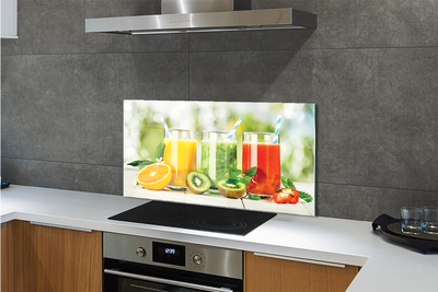 Painel de vidro Smoothies de morango e kiwi