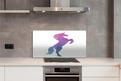 Painel de vidro unicórnio pintado