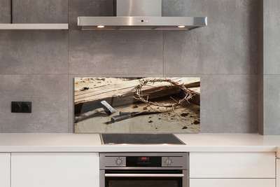 Painel de vidro Martelo de espinhos cruzados