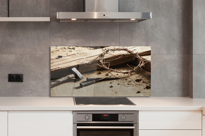 Painel de vidro Martelo de espinhos cruzados