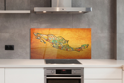 Painel de vidro Mapa de cores